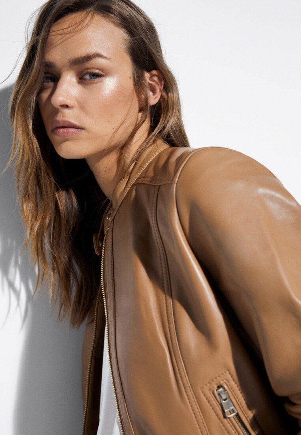 Massimo Dutti Куртка кожаная - фото 2