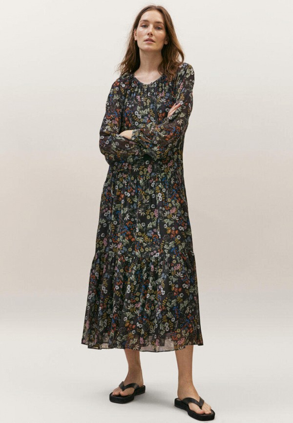 Платье Massimo Dutti, цвет: мультиколор, IX001XW00YXK — купить в  интернет-магазине Lamoda
