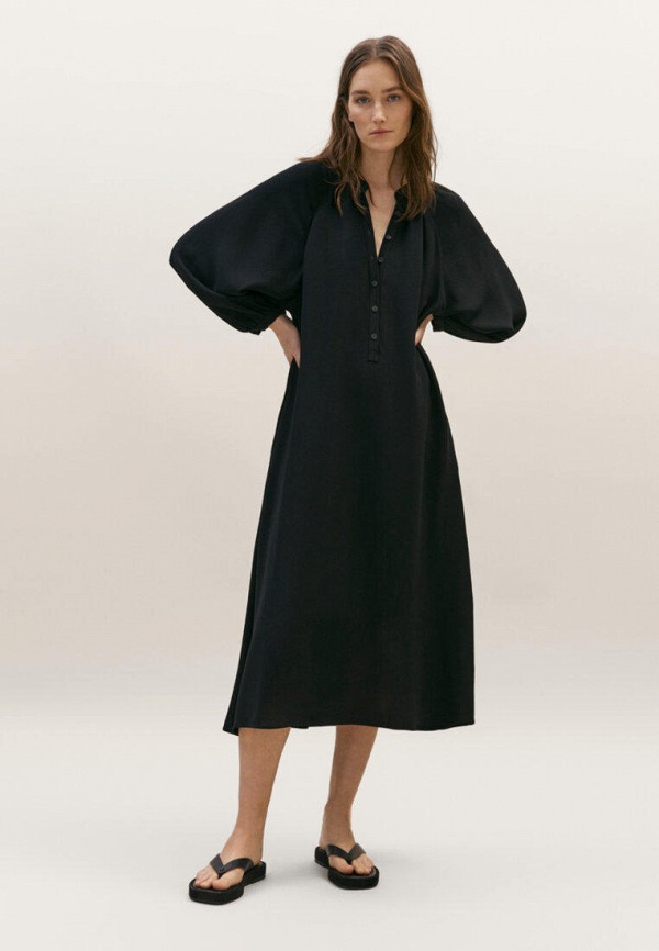 Платье Massimo Dutti, цвет: черный, IX001XW00YXQ — купить в  интернет-магазине Lamoda