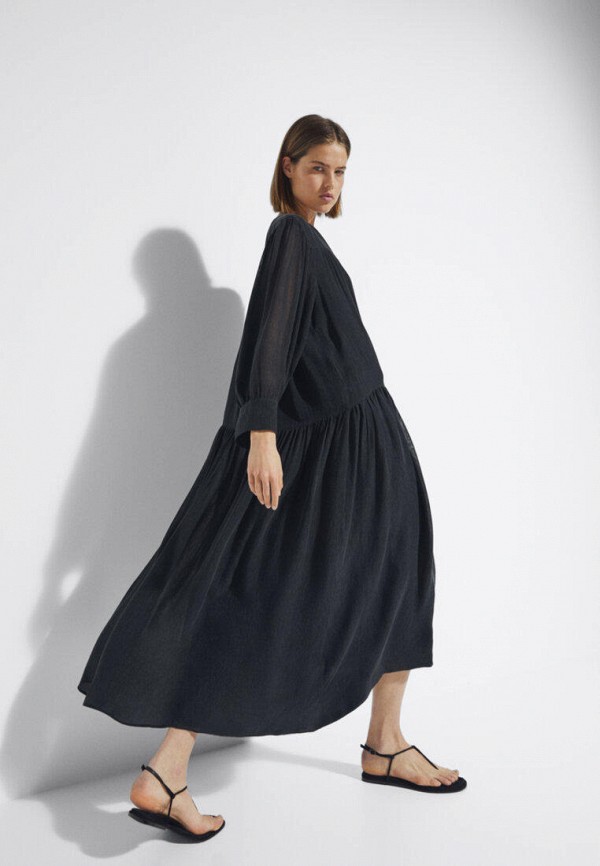 Платье Massimo Dutti, цвет: серый, IX001XW00ZPV — купить в  интернет-магазине Lamoda
