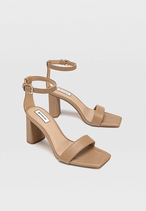 Босоножки Stradivarius, цвет: бежевый, IX001XW00ZXO — купить в интернет ...