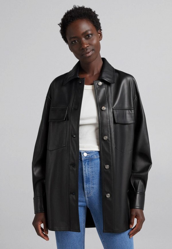 Bershka Куртка кожаная - фото 1