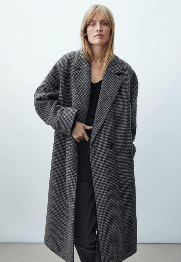 Пальто Massimo Dutti, цвет: серый, IX001XW014WY — купить в  интернет-магазине Lamoda
