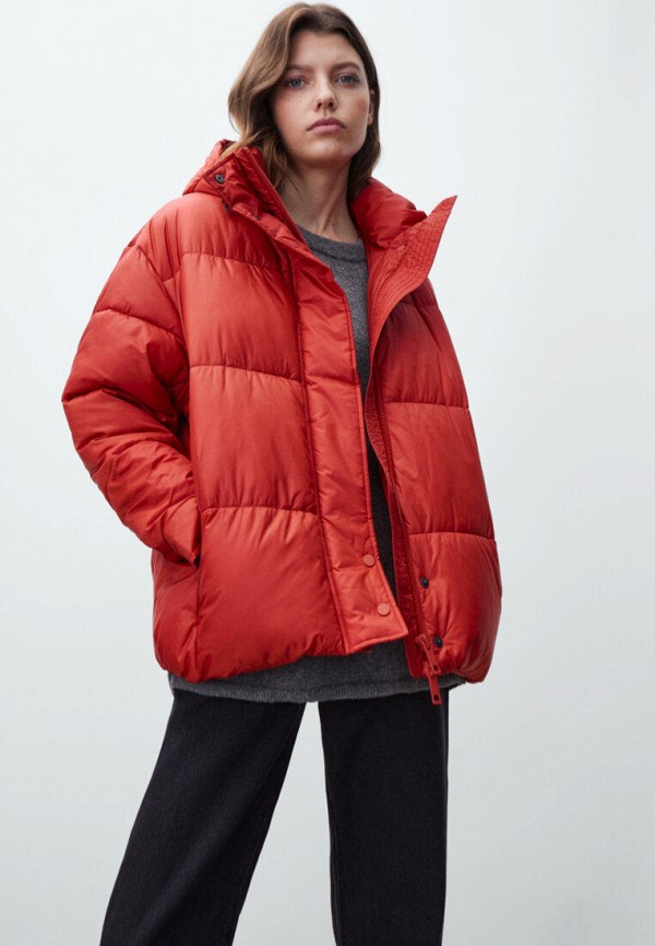 Куртка утепленная Massimo Dutti, цвет: красный, IX001XW018C1 — купить в  интернет-магазине Lamoda