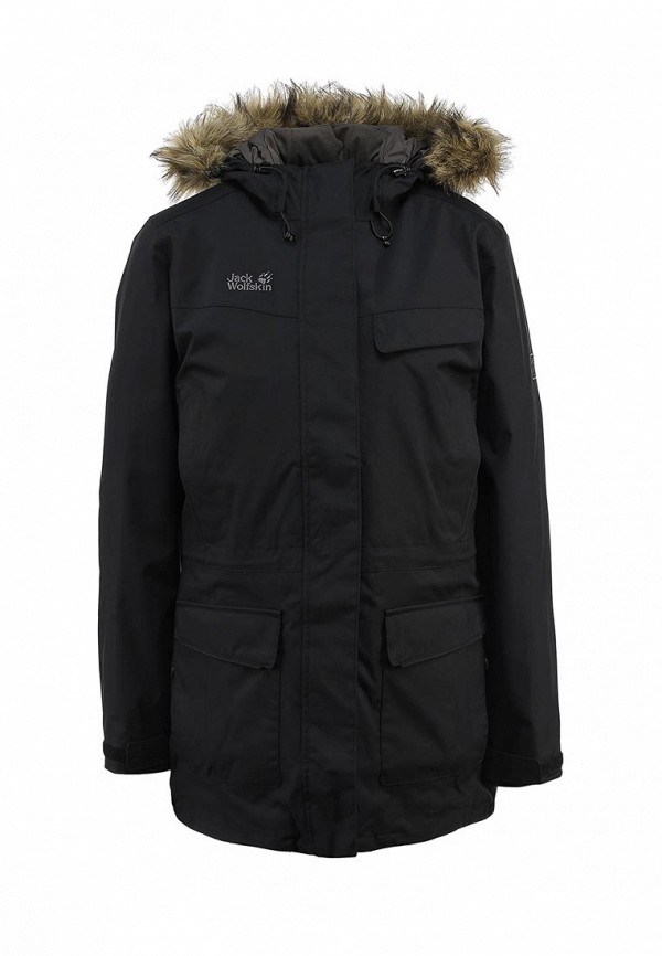 Куртка утепленная Jack Wolfskin ALBERTA PARKA WOMEN, цвет: черный,  JA021EWDDI92 — купить в интернет-магазине Lamoda