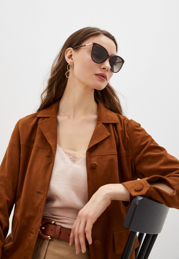 クラシック 181.SOLTISSIMO 4 Очки солнцезащитные Jimmy Choo LISSA/S 0T4, цвет: коричневый