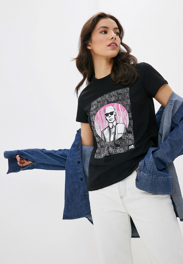 Футболка Karl Lagerfeld, цвет: черный, KA025EWHEWN3 — купить в интернет ...