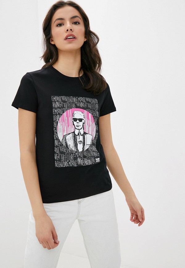 Футболка Karl Lagerfeld, цвет: черный, KA025EWHEWN3 — купить в интернет ...