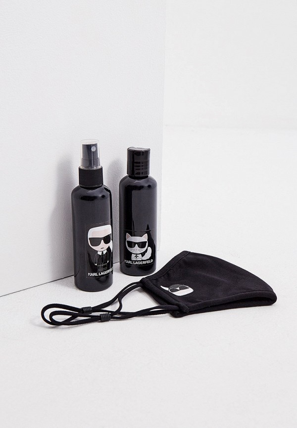 Karl Lagerfeld Маска для лица защитная - , флаконы для антисептиков 2 шт и косметичка, IKONIK - фото 2