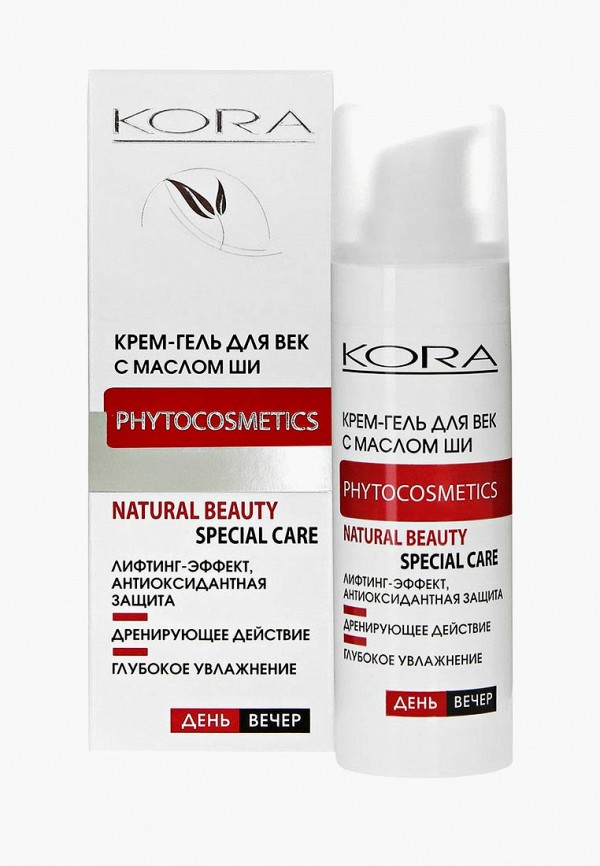 Гель для кожи вокруг глаз Kora с маслом ШИ против отеков и морщин, цвет ...