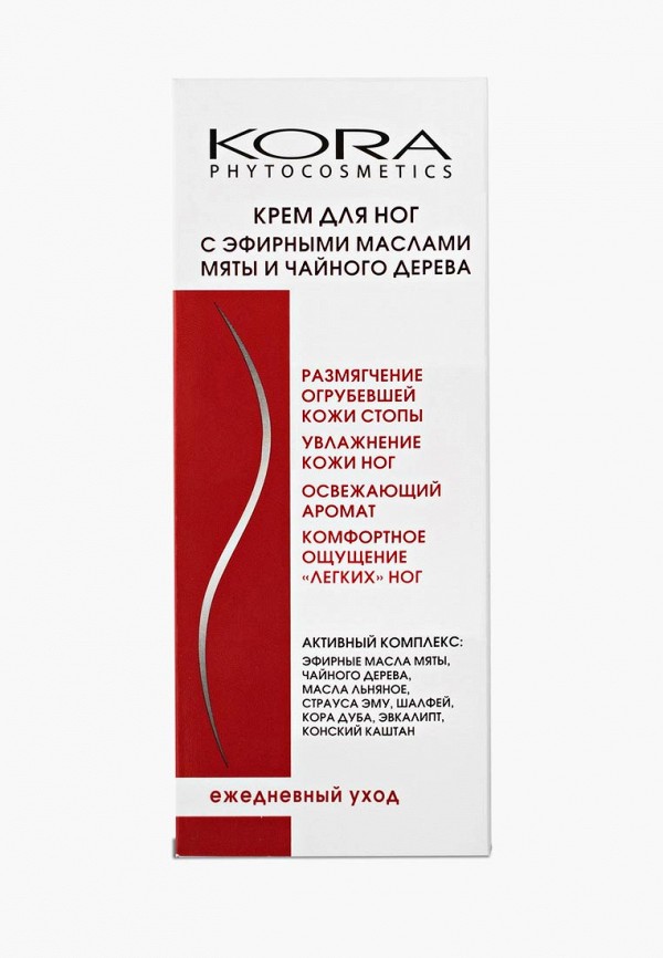 Kora Крем для ног - с эфирными маслами мяты и чайного дерева 100мл - фото 1