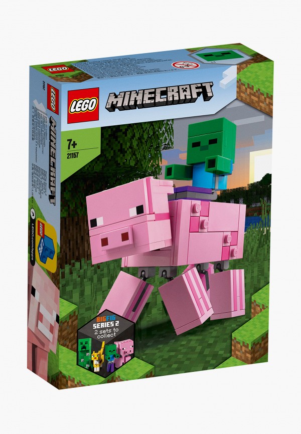 LEGO Конструктор - Minecraft 21157 Большие фигурки Minecraft, Свинья и Зомби-ребёнок - фото 1