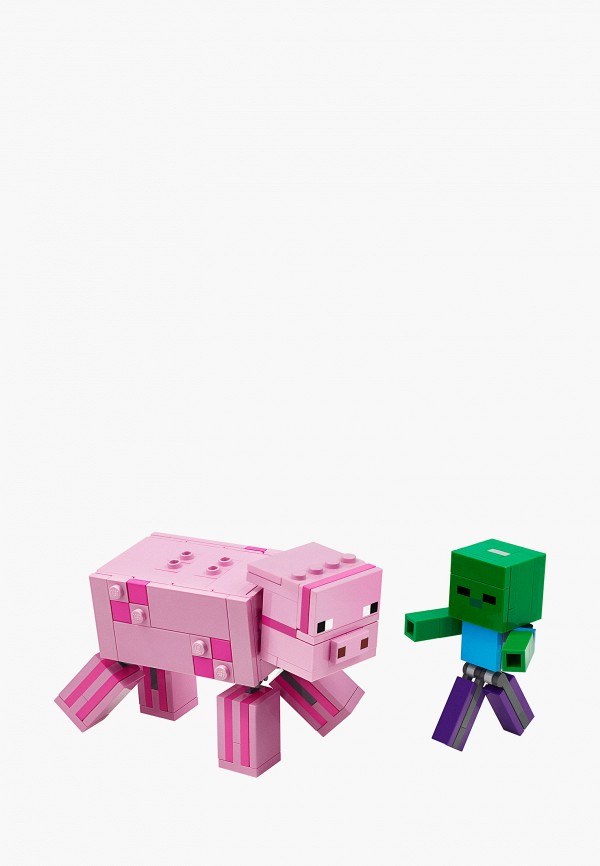 LEGO Конструктор - Minecraft 21157 Большие фигурки Minecraft, Свинья и Зомби-ребёнок - фото 3