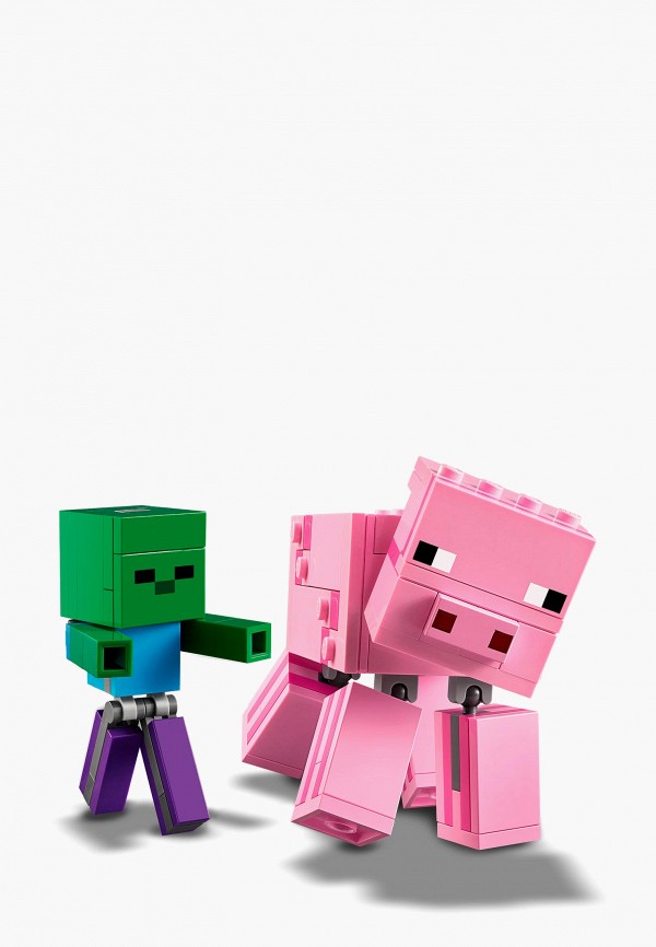 LEGO Конструктор - Minecraft 21157 Большие фигурки Minecraft, Свинья и Зомби-ребёнок - фото 4