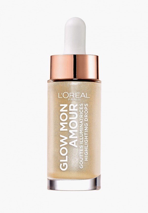 L'Oreal Paris Хайлайтер - с кокосовым маслом, жидкий, для сияния кожи "Glow Mon Amour", оттенок 01, Светлый, 15 мл - фото 1