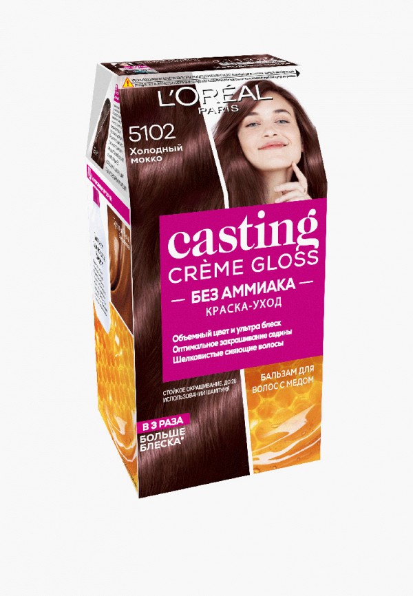 L'Oreal Paris Краска для волос "Casting Creme Gloss", оттенок 5102, Холодный мокко, 180 мл