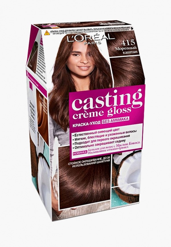 L'Oreal Paris Краска для волос "Casting Creme Gloss" без аммиака, оттенок 415, Морозный каштан