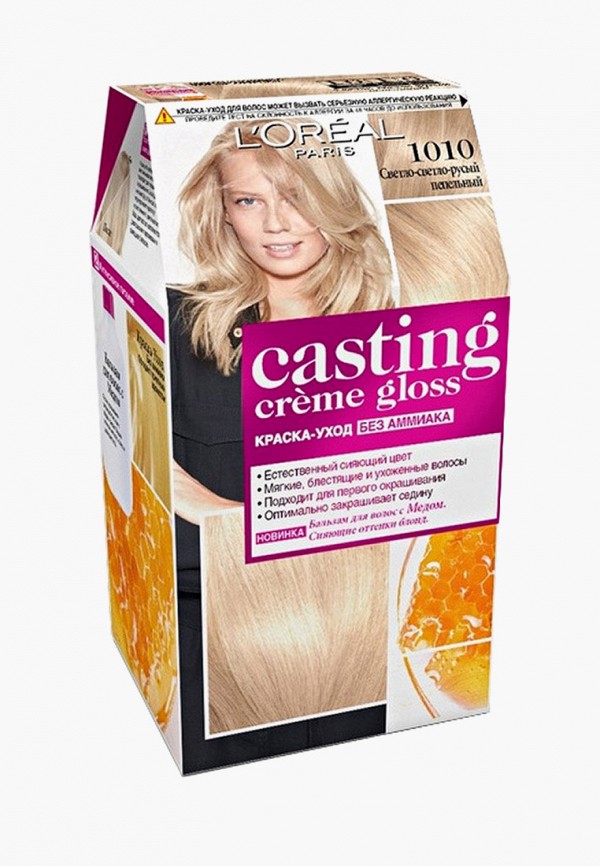 L'Oreal Paris Краска для волос "Casting Creme Gloss" без аммиака, оттенок 1010, Светло-светло-русый пепельный