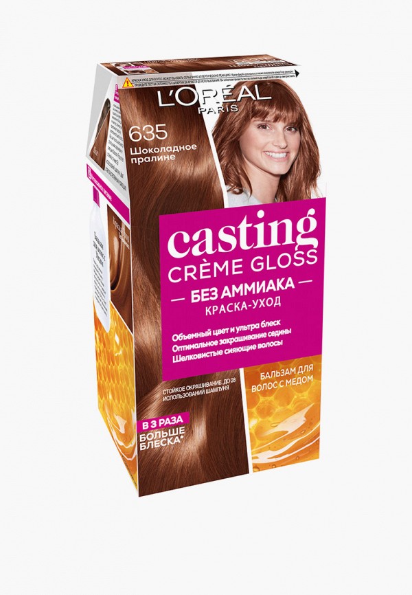L'Oreal Paris Краска для волос "Casting Creme Gloss" без аммиака, оттенок 635, Шоколадное пралине