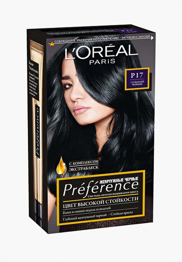 L'Oreal Paris Краска для волос - Preference, оттенок P17, Глубокий черный, 251 мл - фото 1