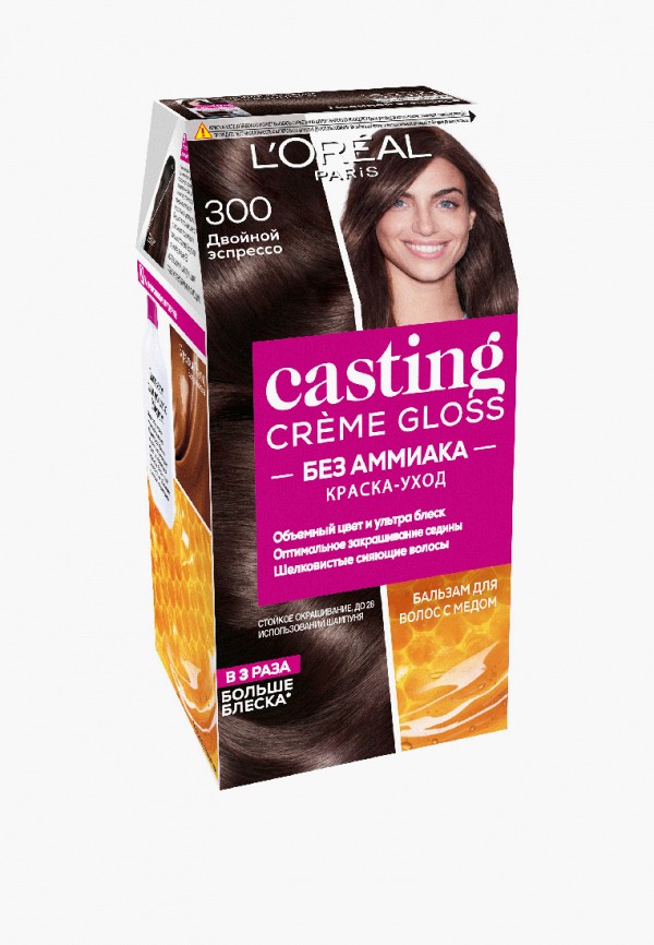 L'Oreal Paris Краска для волос "Casting Creme Gloss" без аммиака, оттенок 300, Двойной Эспрессо