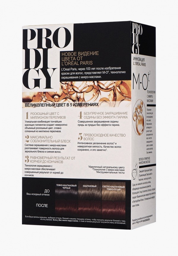L'Oreal Paris Краска для волос - "Prodigy" без аммиака, оттенок 4.26, Гранат - фото 2