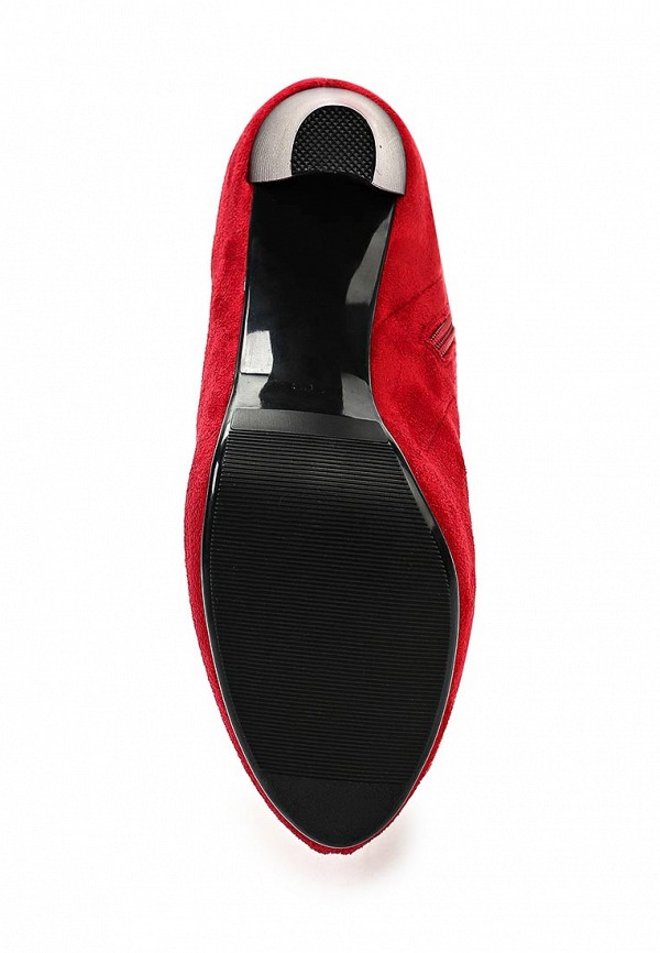 Lost Ink Ботфорты - HEELED PULL ON VELVET OTK BOOT RED - фото 4
