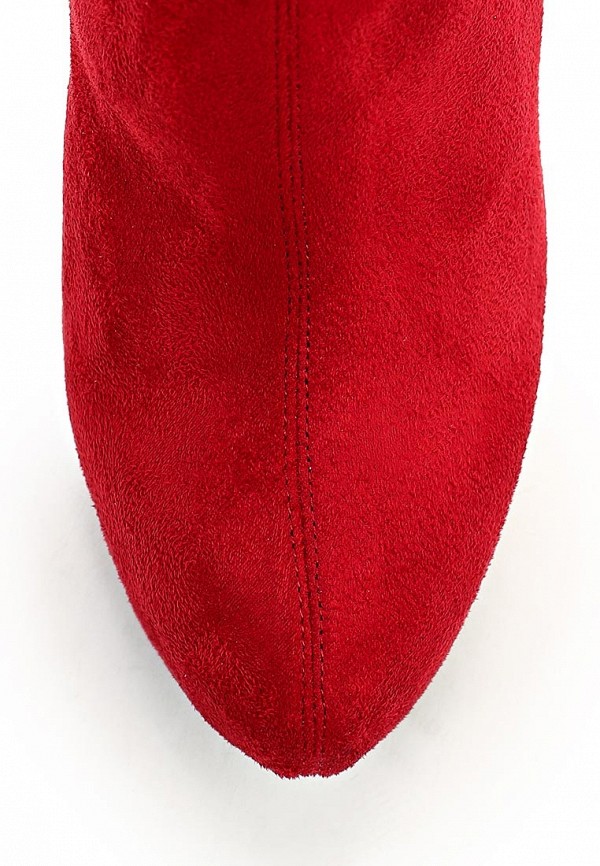 Lost Ink Ботфорты - HEELED PULL ON VELVET OTK BOOT RED - фото 5