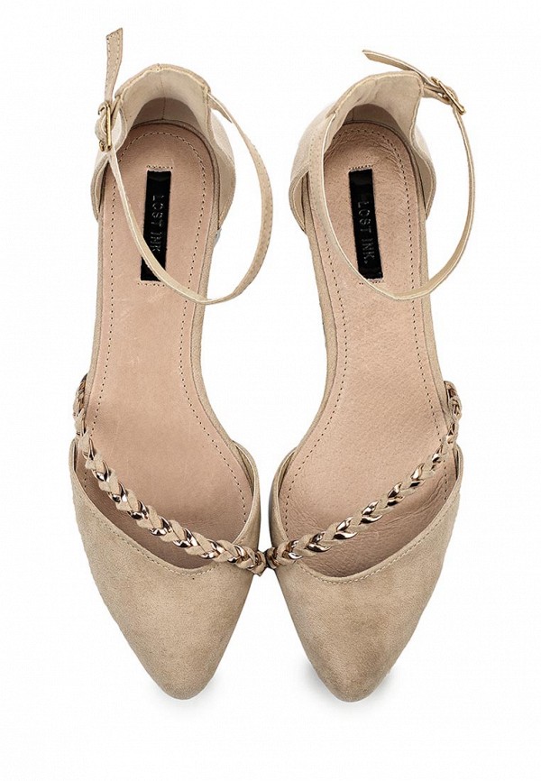 Lost Ink Балетки - PLAIT DETAIL ANKLE STRAP BALLERINA - фото 3