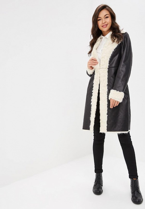 Lost Ink Дубленка - LONGLINE FAUX FUR SHEARLING - фото 2