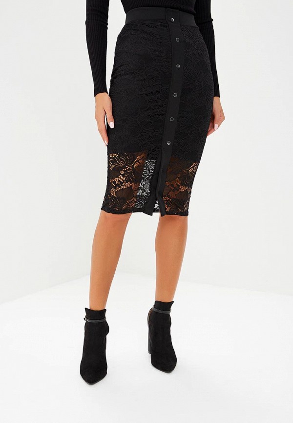 Lost Ink Юбка - LACE BUTTON PENCIL - фото 1