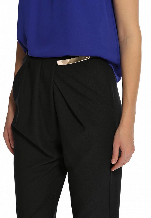 Lost Ink Брюки - GOLD BELT DRAPE TROUSERS IN BLACK - фото 6
