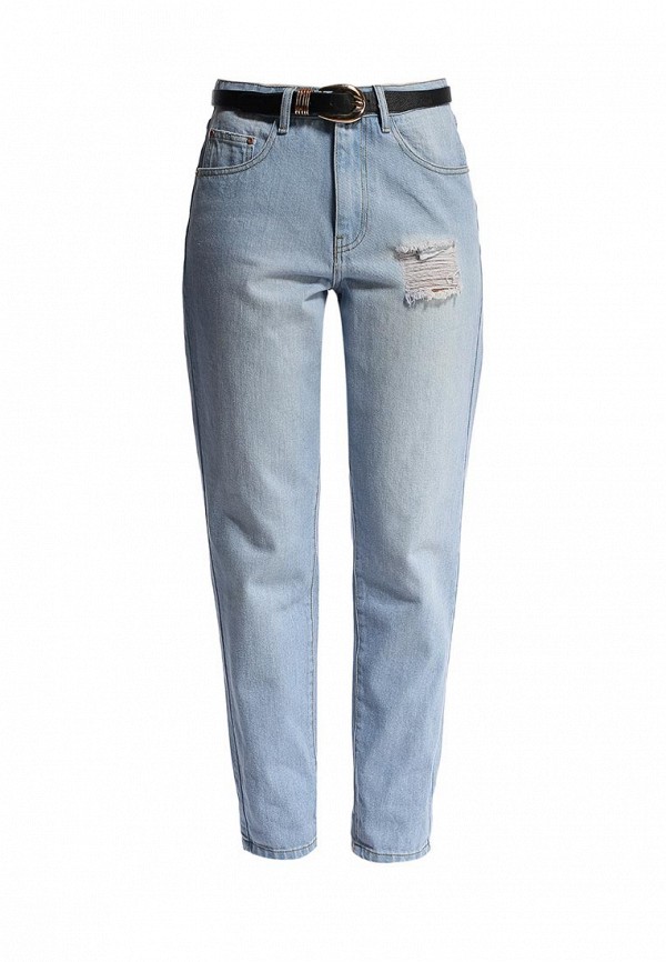 Lost Ink Джинсы - MOM JEAN IN RICH BLUE WITH BELT - фото 1