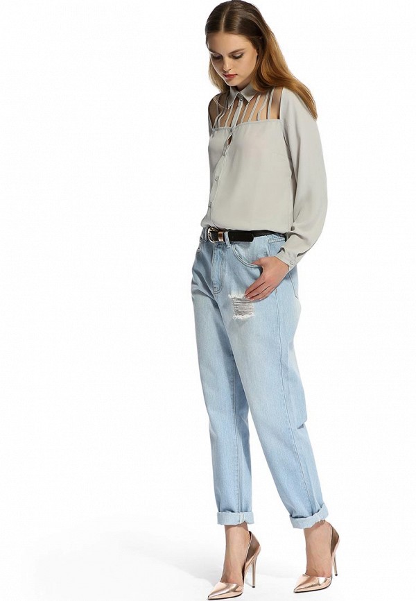 Lost Ink Джинсы - MOM JEAN IN RICH BLUE WITH BELT - фото 4