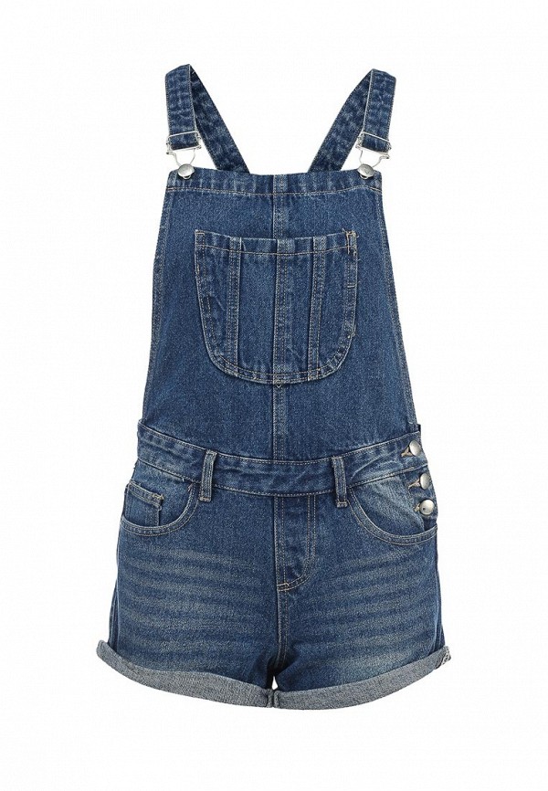 Lost Ink Комбинезон - DUNGAREE IN MID WASH WITH TURN UP HEM - фото 1