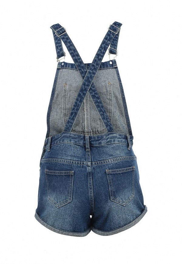 Lost Ink Комбинезон - DUNGAREE IN MID WASH WITH TURN UP HEM - фото 2