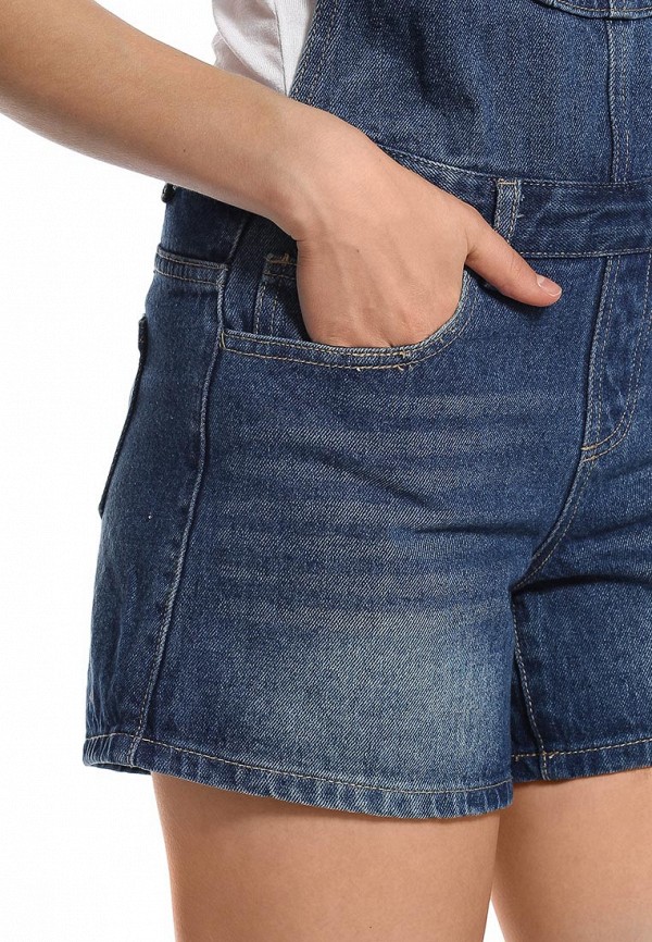 Lost Ink Комбинезон - DUNGAREE IN MID WASH WITH TURN UP HEM - фото 6