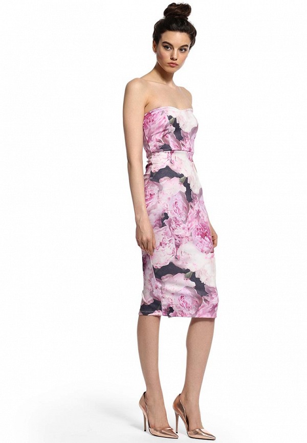 Lost Ink Платье - CHLOE PRINTED BANDEAU - фото 4