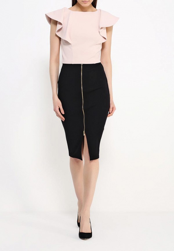 Lost Ink Топ - RUFFLE SLEEVE LONGER CROP - фото 2