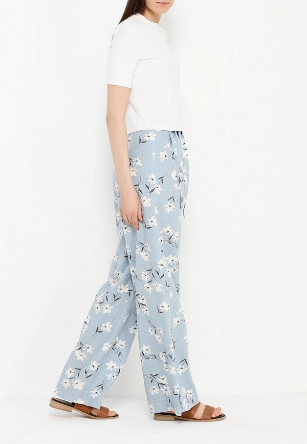 Lost Ink Брюки - LINEN WIDE LEG TROUSER IN FLORAL PRINT - фото 2