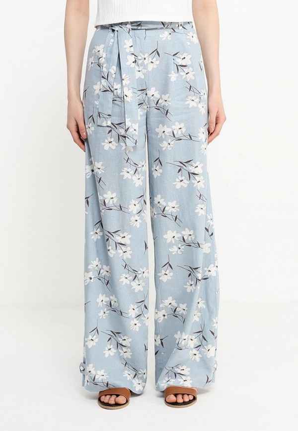 Lost Ink Брюки - LINEN WIDE LEG TROUSER IN FLORAL PRINT - фото 3