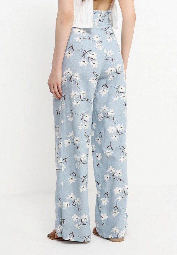 Lost Ink Брюки - LINEN WIDE LEG TROUSER IN FLORAL PRINT - фото 4