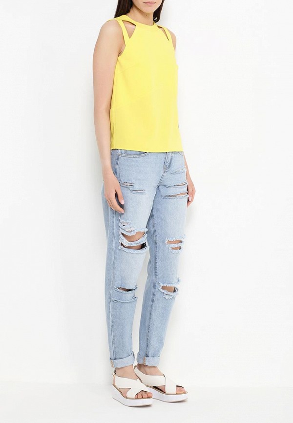 Lost Ink Топ - CUT OUT SHELL IN CHARTREUSE - фото 2