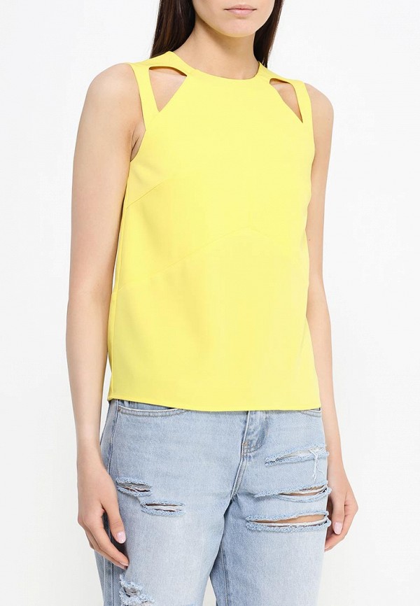 Lost Ink Топ - CUT OUT SHELL IN CHARTREUSE - фото 3