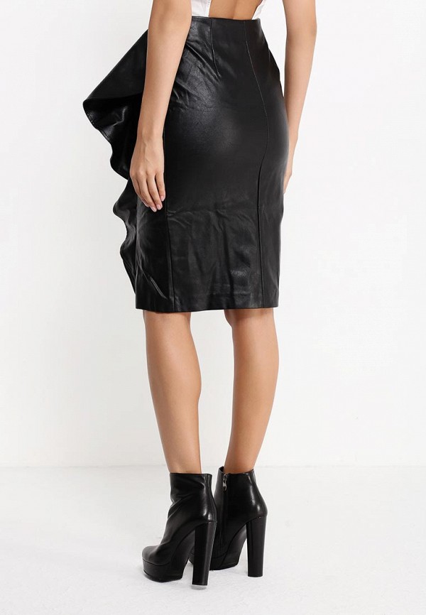 Lost Ink Юбка - PU FRILL PENCIL - фото 4