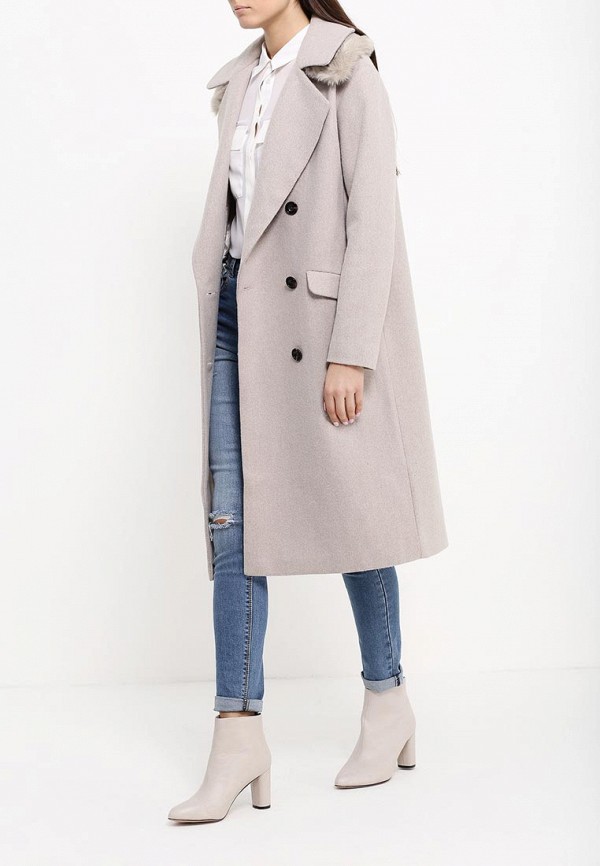 Lost Ink Пальто - WOOL UNDER COLLAR COAT - фото 2