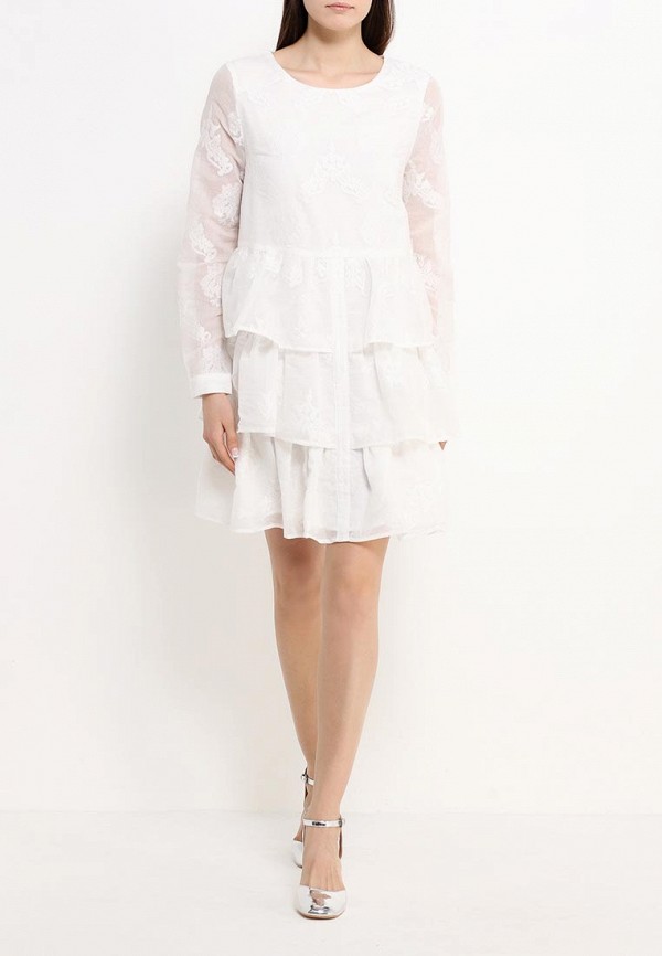 Lost Ink Платье - ADREINNE TEXTURED FRILL DRESS - фото 2