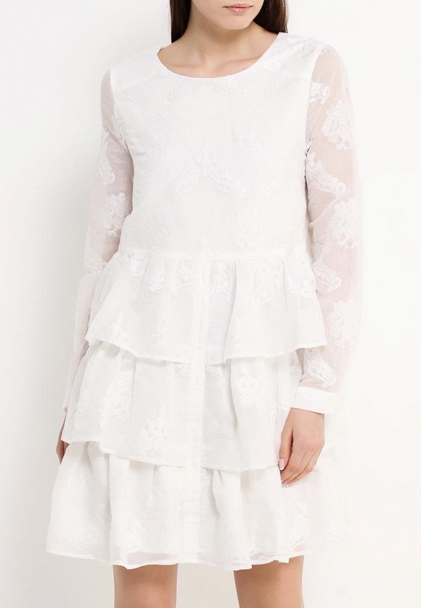 Lost Ink Платье - ADREINNE TEXTURED FRILL DRESS - фото 3
