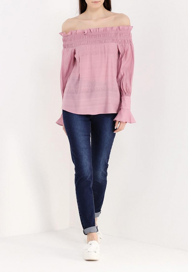 Lost Ink Блуза - BARDOT TEXTURED PINK TOP - фото 2