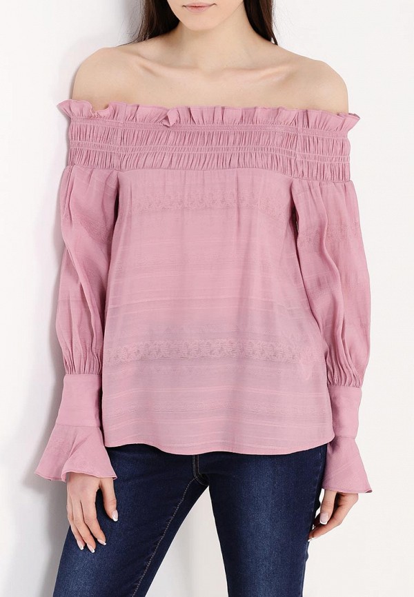 Lost Ink Блуза - BARDOT TEXTURED PINK TOP - фото 3